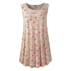 Veranee Floral Print A-Line Sleeveless Mini Dress